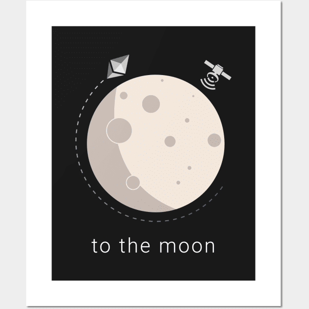 Ethereum to the moon Wall Art by mangobanana